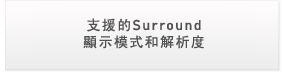 支援的Surround顯示模式和解析度