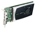 Quadro 2000 - top of card on side