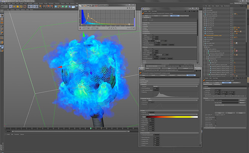 在 NVIDIA Tesla GPU 的驅動下,Maxon 的 Cinema 4D 及 Jawset 的 Turbulence FD可以運行即時的流體模擬。